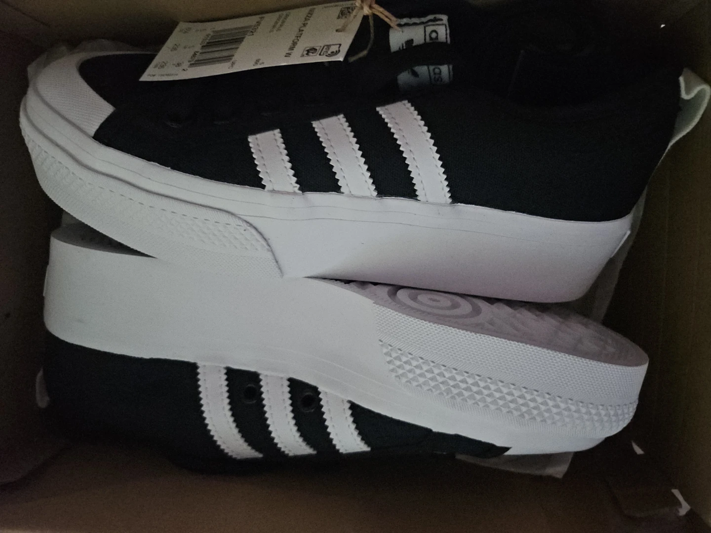 Adidas Black Platform Shoes