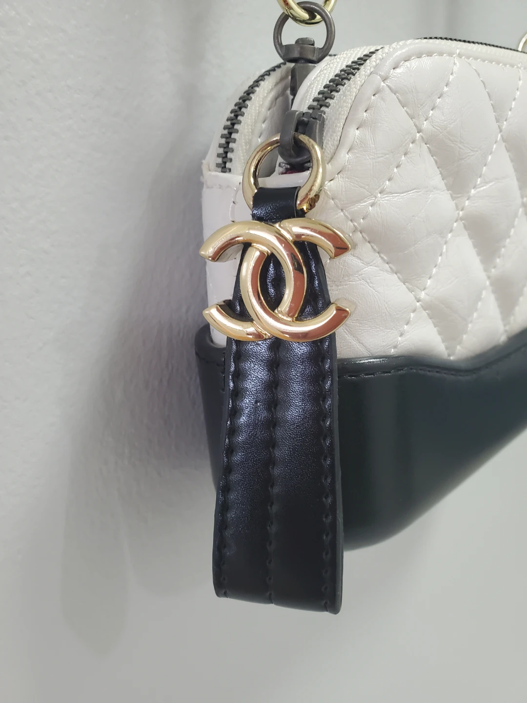Chanel Quilted Crossbody Bag - White and Black