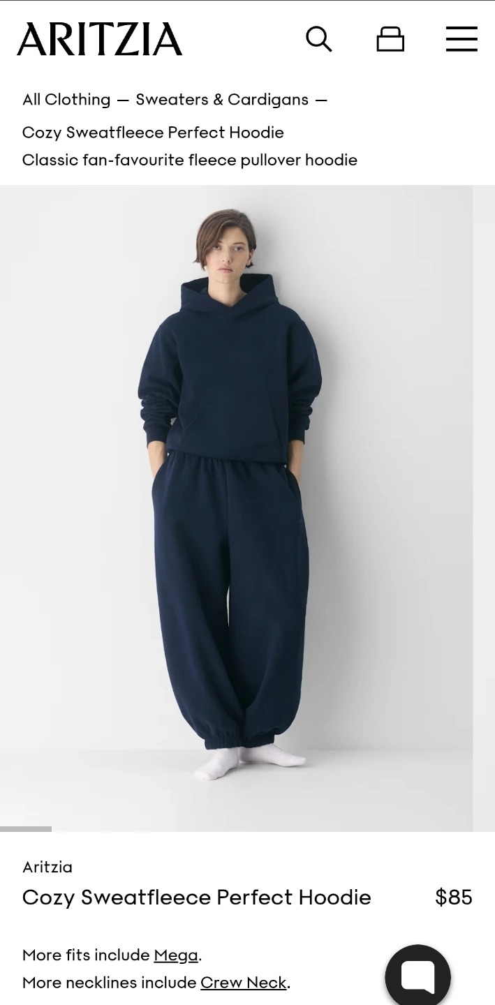 Aritzia Cozy Sweatfleece Perfect Hoodie - photo 5