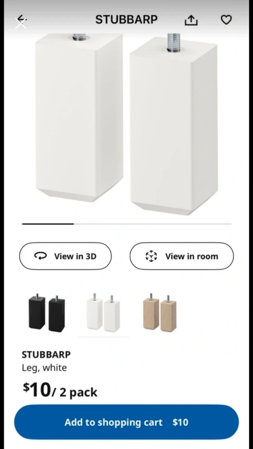 IKEA BESTÅ TV Bench - White (with 8 STUBBARP legs) - photo 4