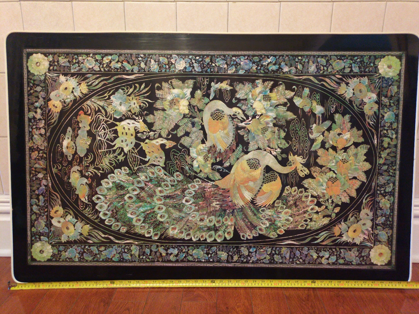 Decorative lacquer picnic table with Peacock Design - photo 2