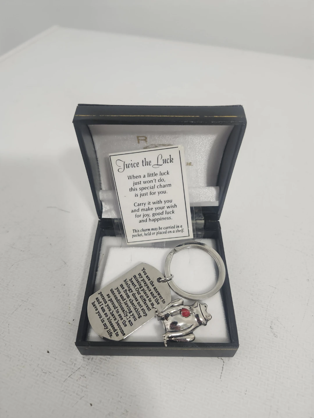 Twice the Luck Charm Keychain