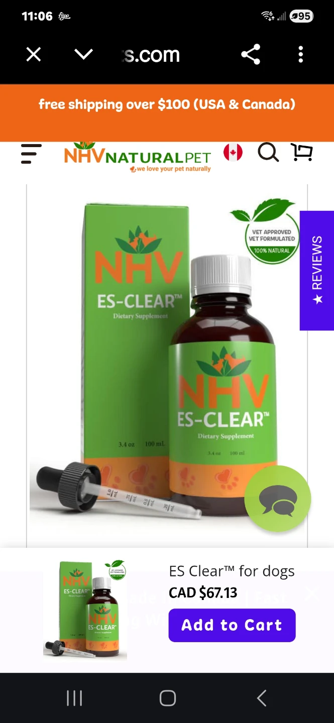 NHV ES-CLEAR Dietary Supplement 100 mL