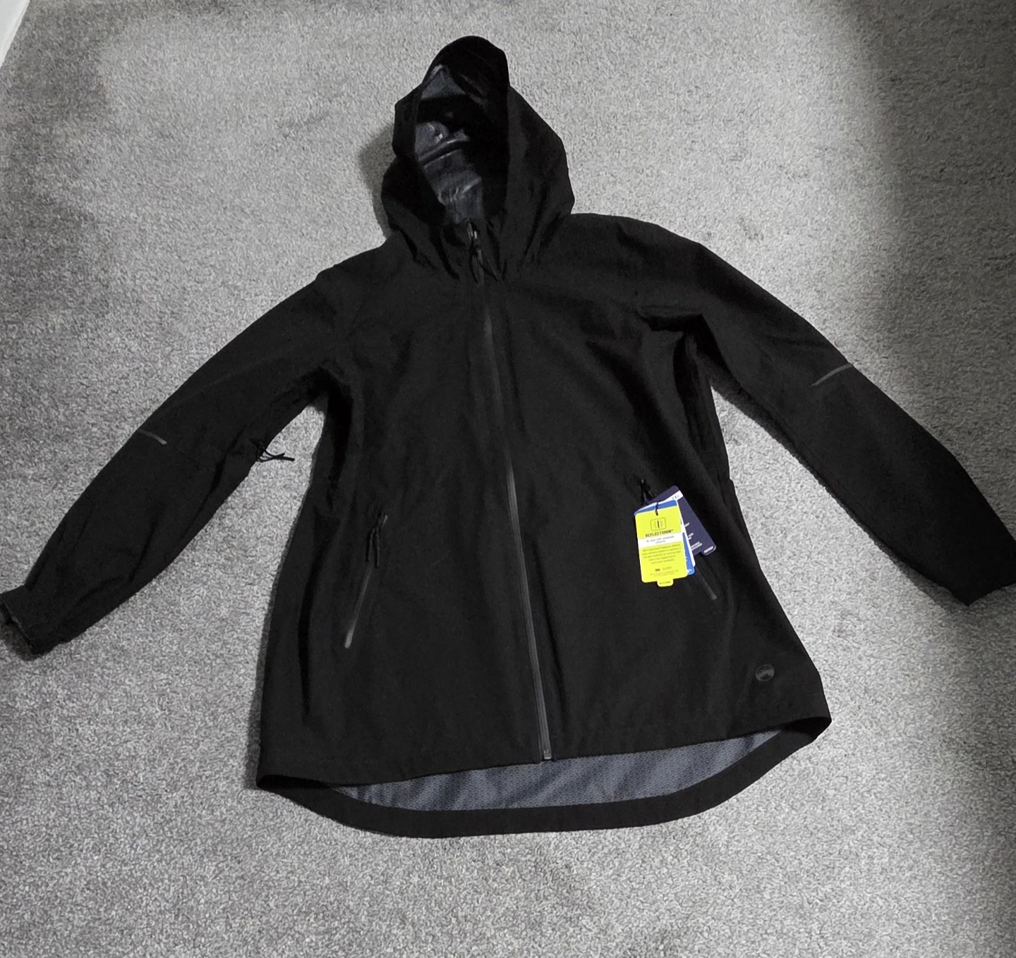 Black Active Tech Jacket with Hood