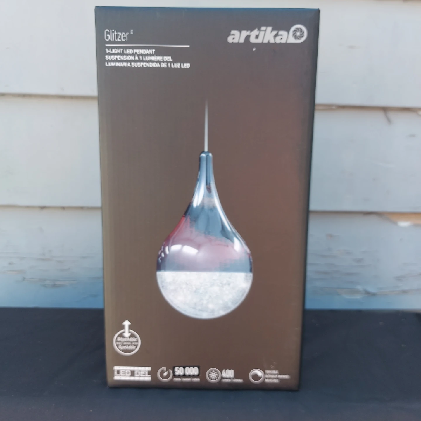 NEW - Artika Glitzer 1-Light LED Pendant Light