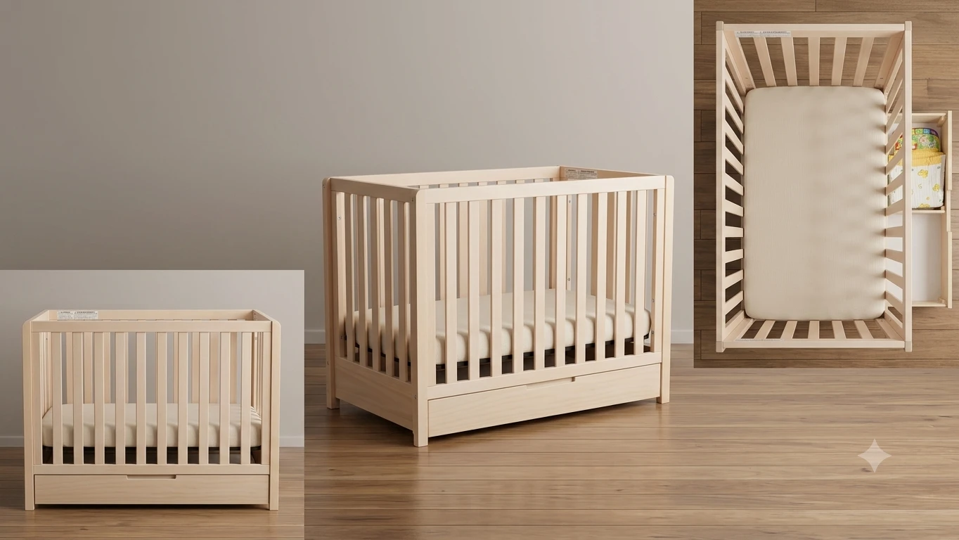 Colby 4-in-1 Mini Convertible Crib with Storage - photo 4