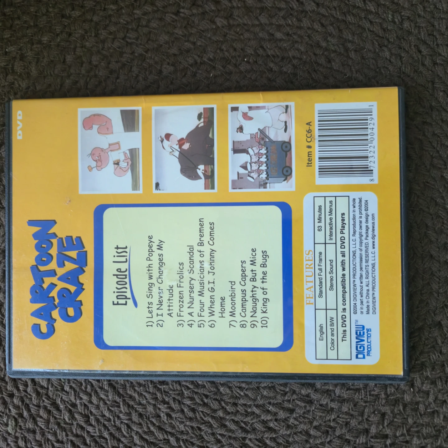 Cartoon Craze Presents Popeye DVD - photo 2