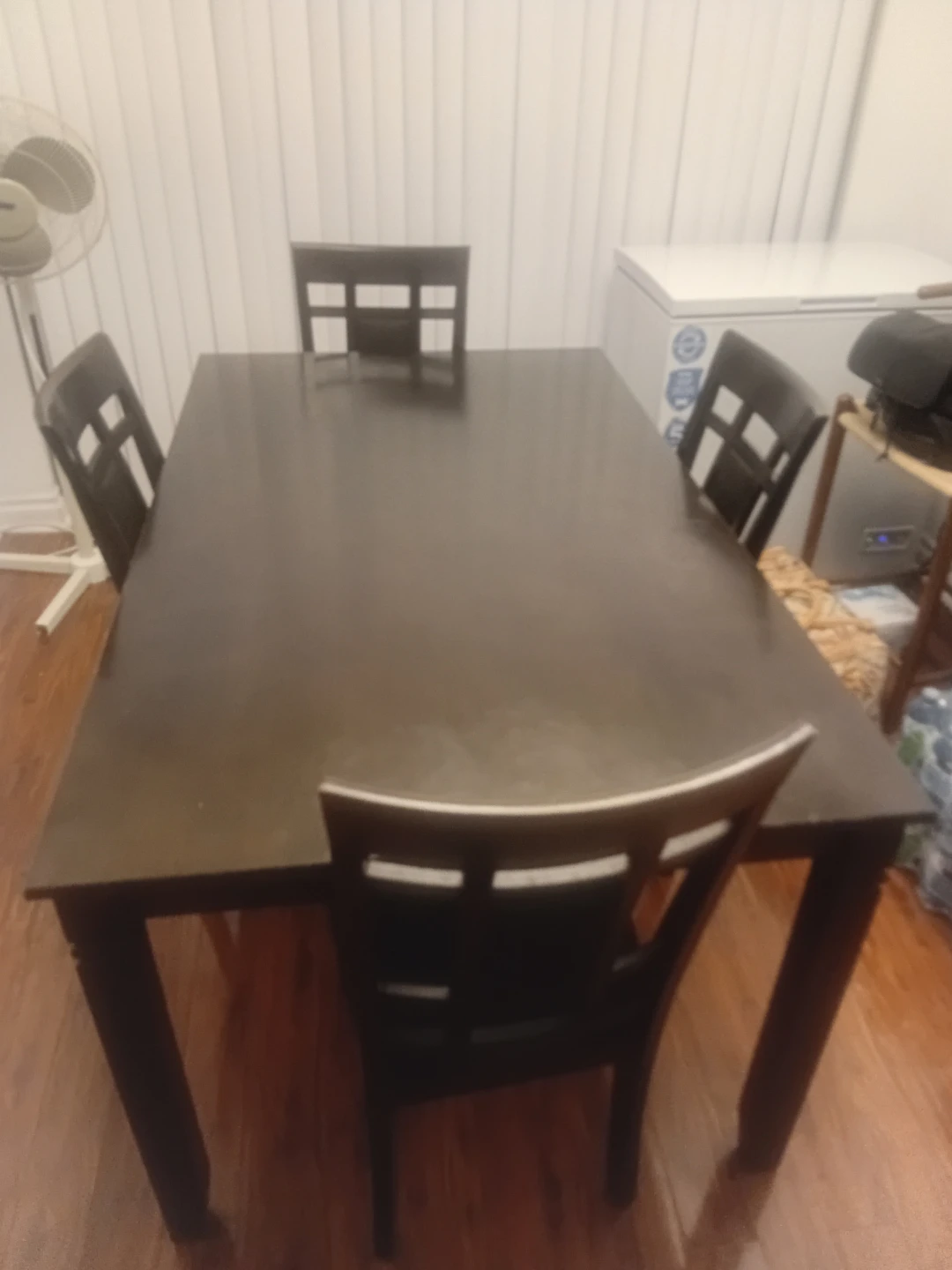 Dark Wood Dining Table with 4 Chairs - photo 2