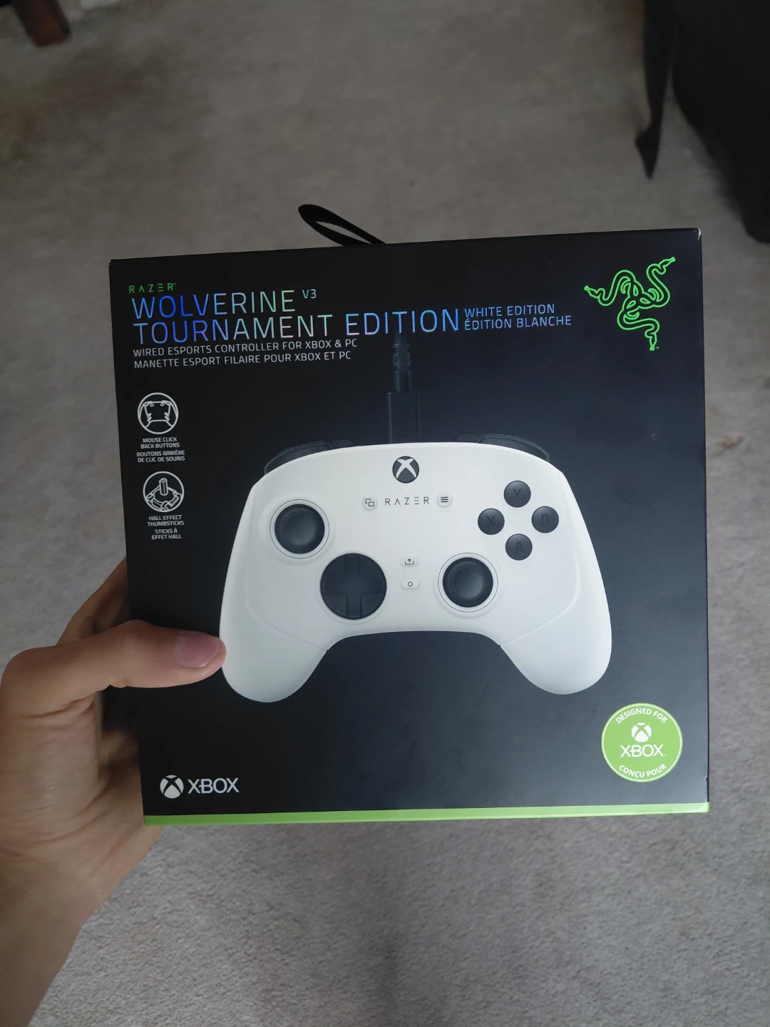 Razer Wolverine V3 Tournament Edition White Controller