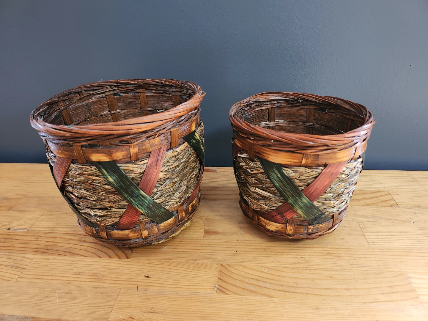 Woven Decorative Baskets (Set of 2)