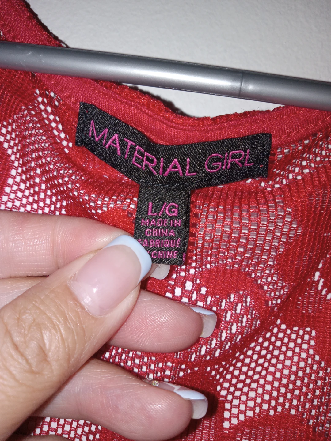 Material Girl Red Lace Dress L/G - photo 2