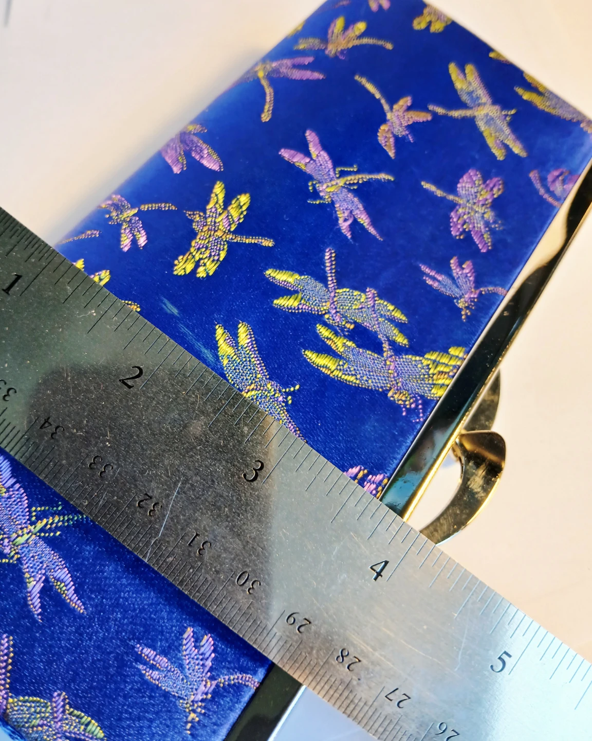 Blue Clutch Purse with Dragonfly Design - photo 2