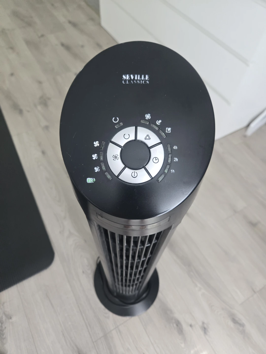 Seville Classics Black Tower Fan