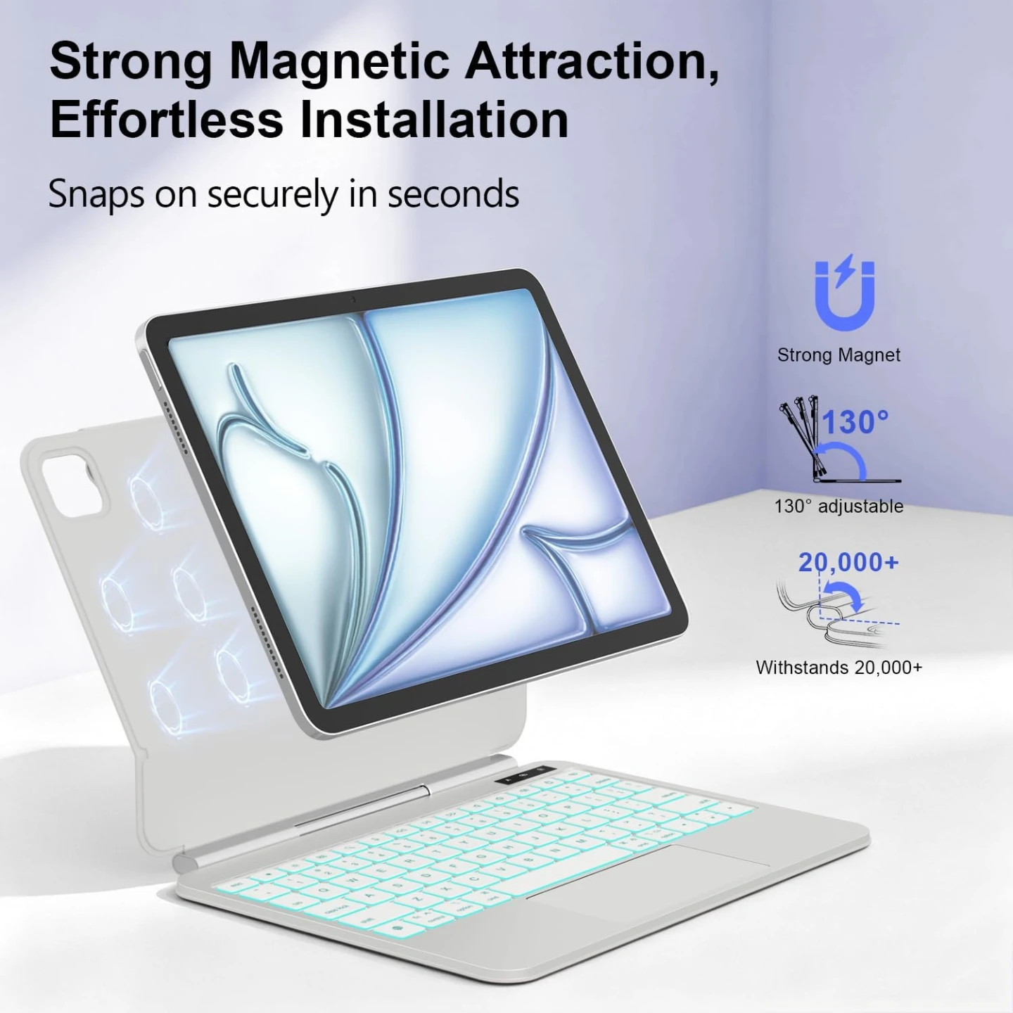 Keyboard Case for iPad Air 11-inch with Trackpad & Backlight - photo 3