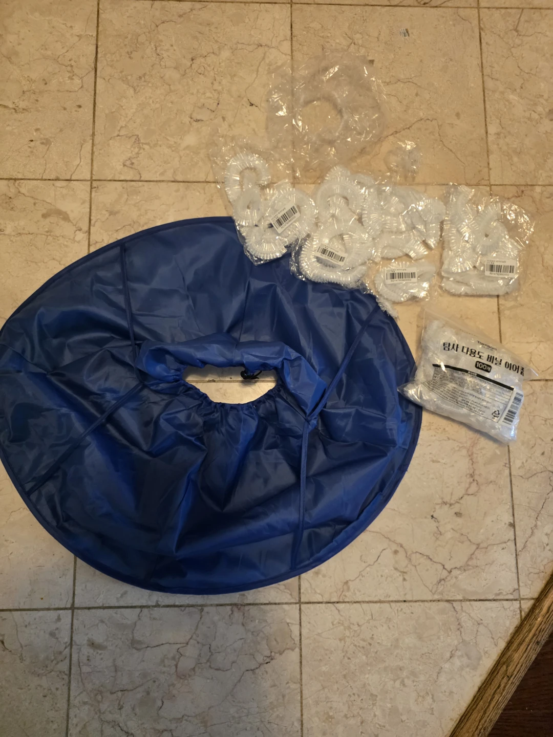 Haircutting Cape, 40 Disposable Hair Caps, and 100 Ear Covers
