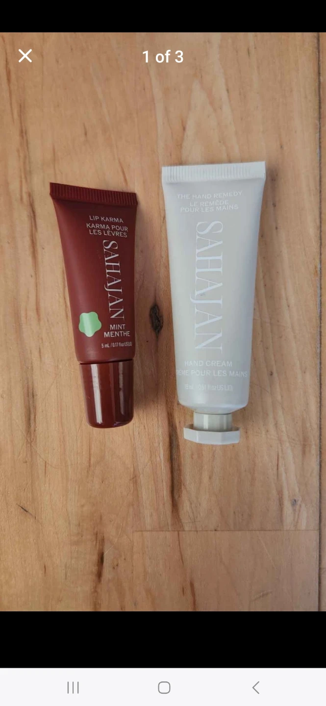 Sahajan Lip Karma Balm, Hand Remedy Cream Samples