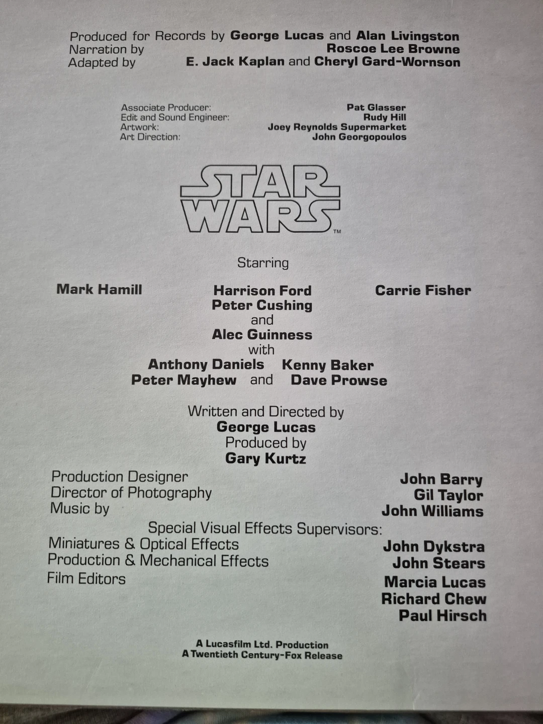 The Story of Star Wars Original Soundtrack LP - photo 2