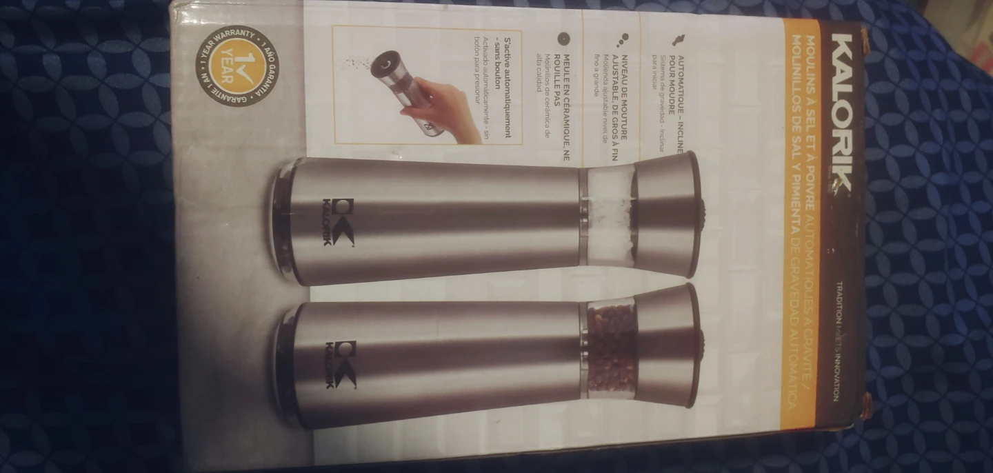 Kalorik Automatic Gravity Salt and Pepper Mills - photo 2