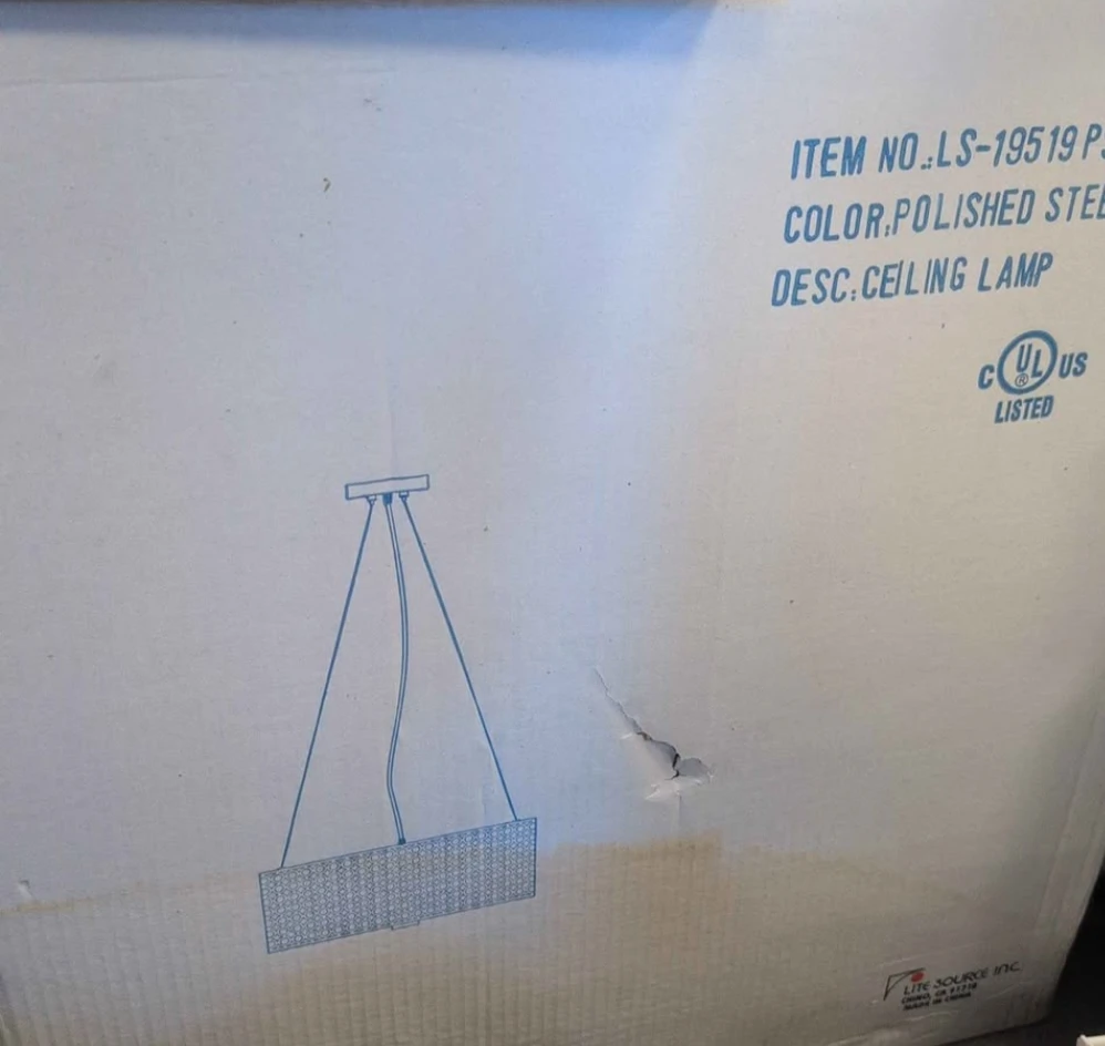 New Lite Source Netto Ceiling Lamp, Polished Steel - photo 2