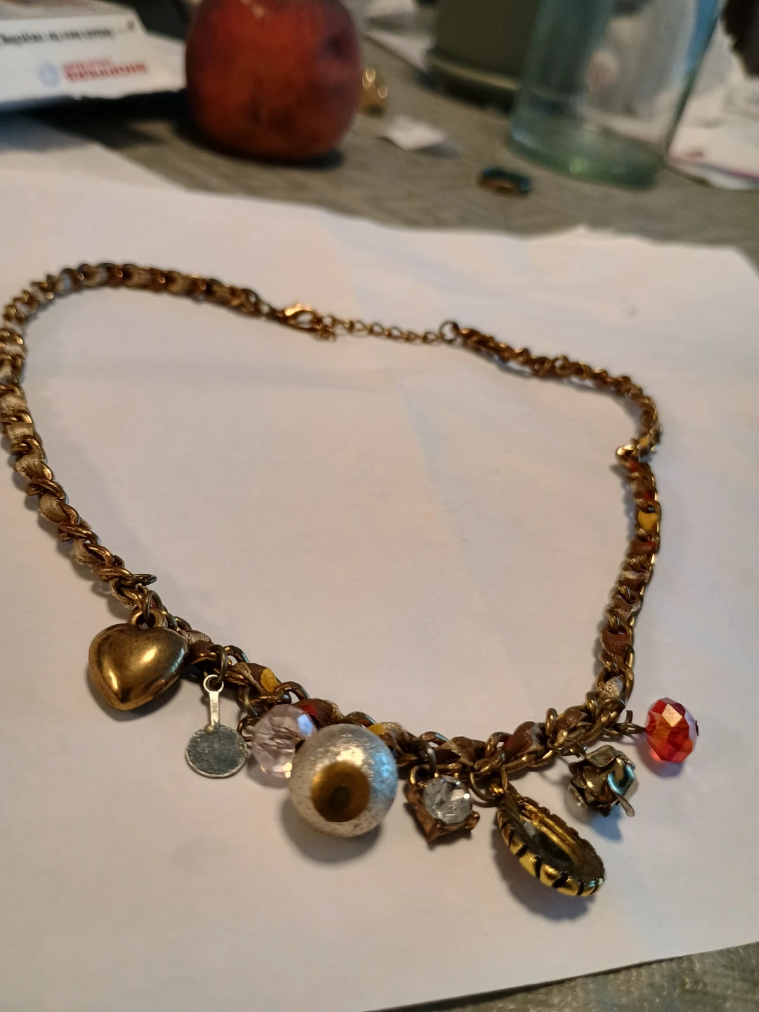 Gold-tone Charm Necklace