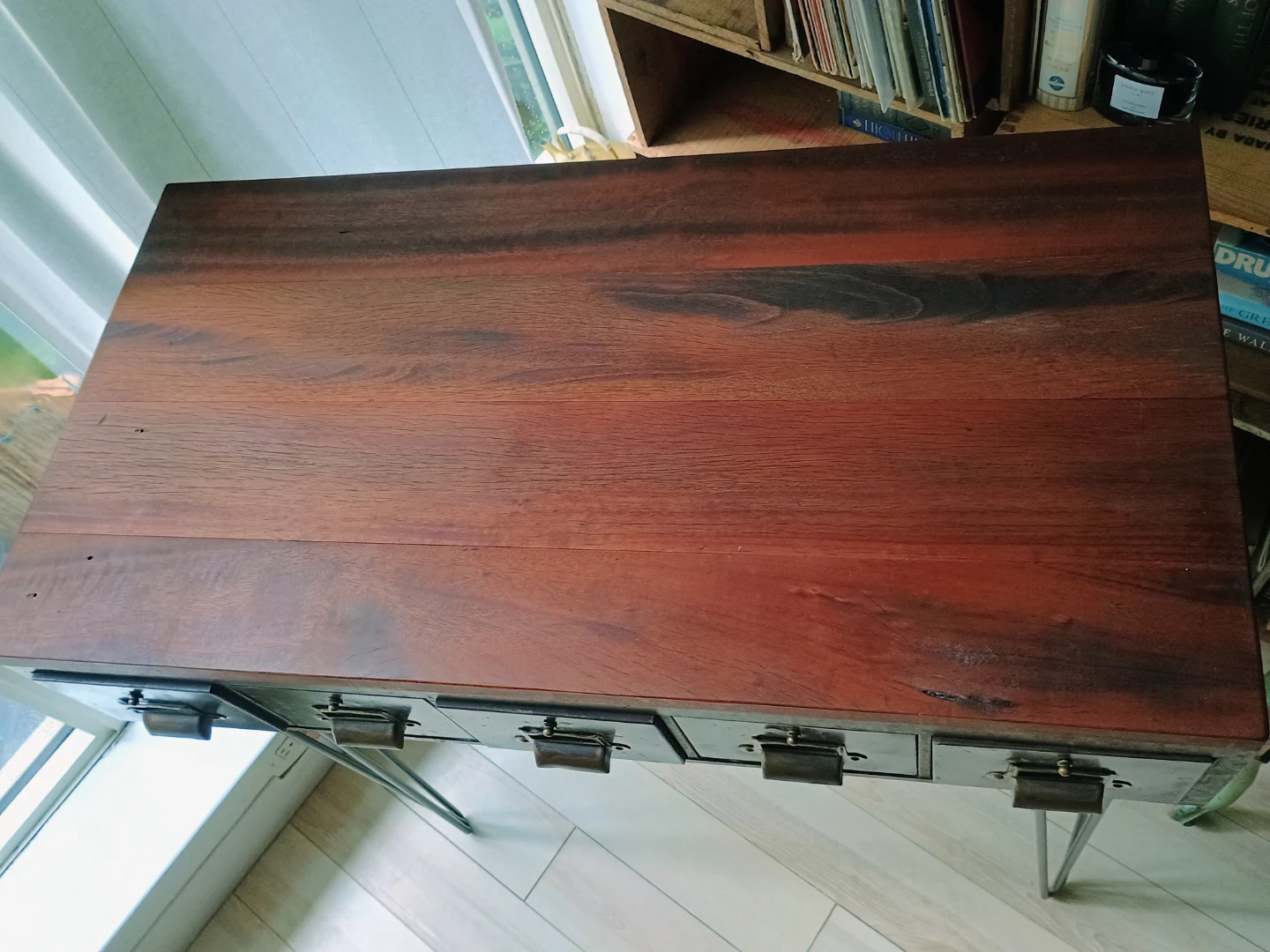 Industrial Style console Table with 6 Drawers - photo 5