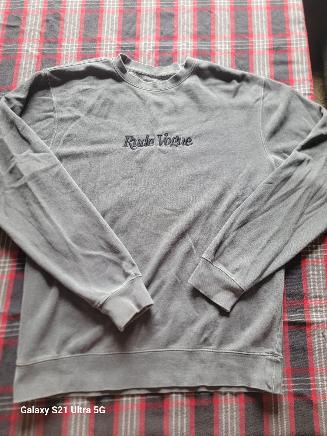 Rude Vogue Grey Crewneck Sweatshirt