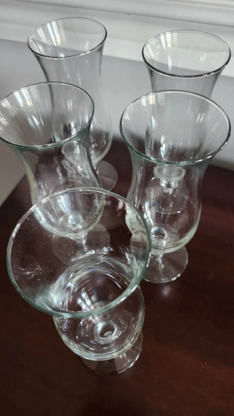 Set of 5 Clear Glasses