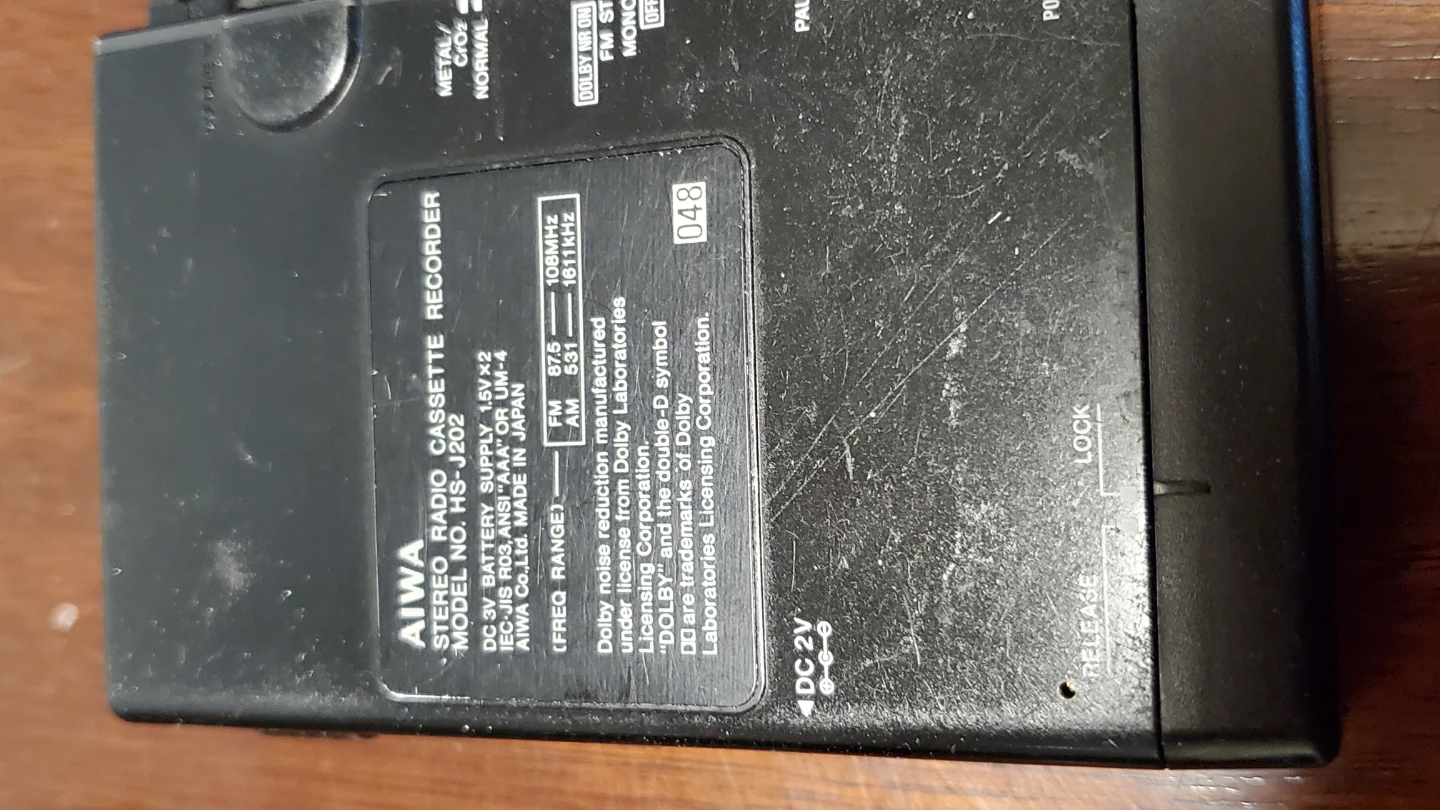 AIWA HS-J202MKII Auto Reverse Stereo Cassette Player/Recorder - photo 2