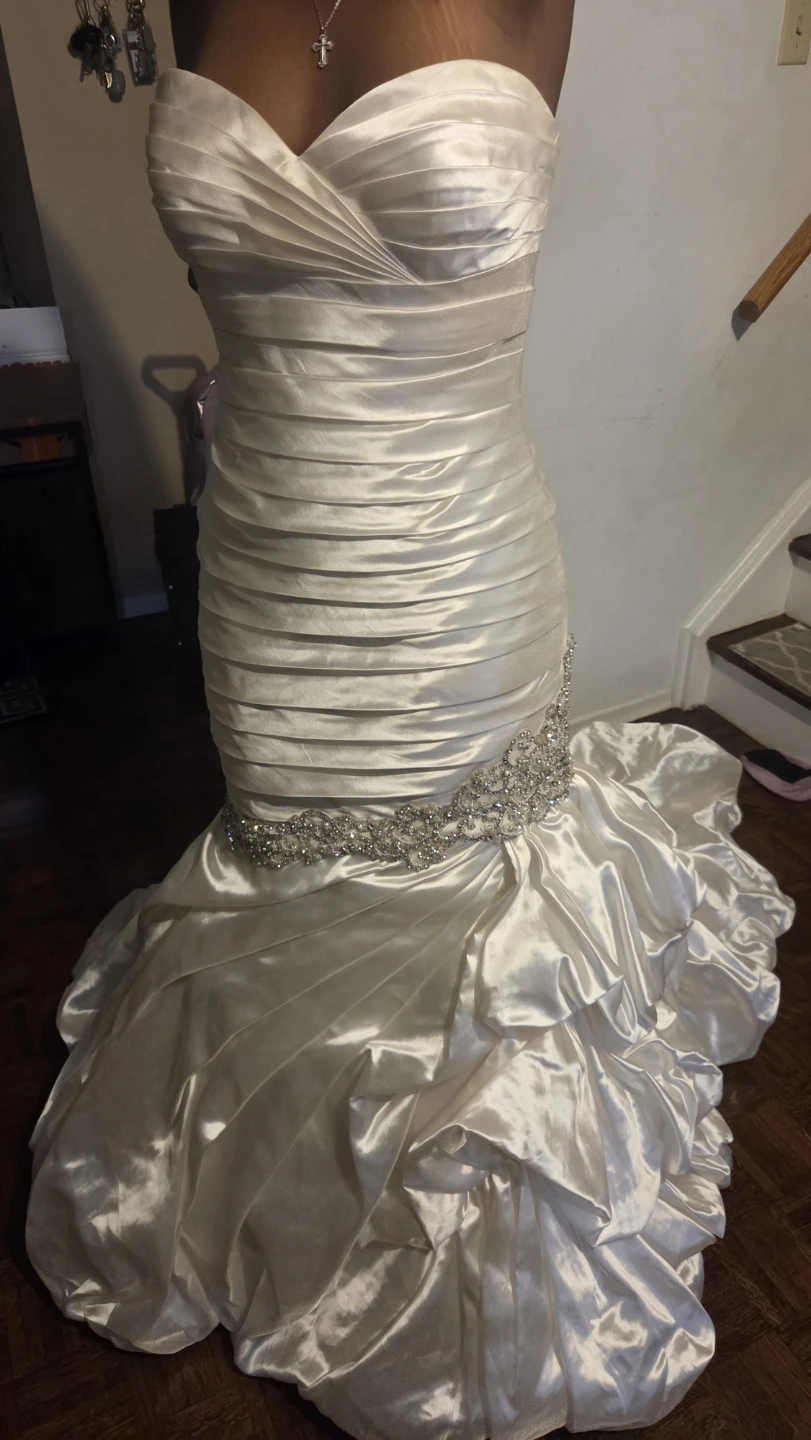Strapless Mermaid Wedding Dress with Beaded Belt
