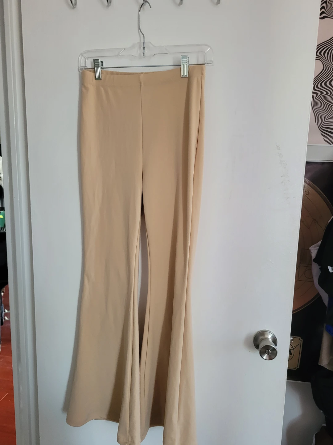 Beige Flare Pants