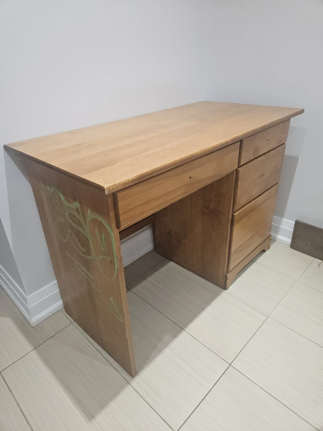 Solid wood desk