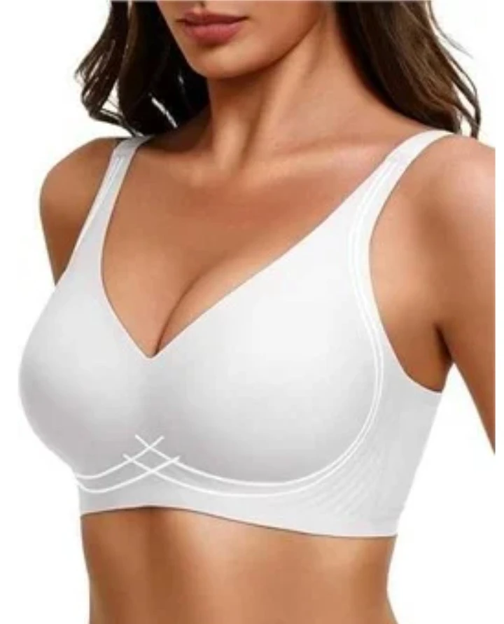 White Wireless Comfort Bra