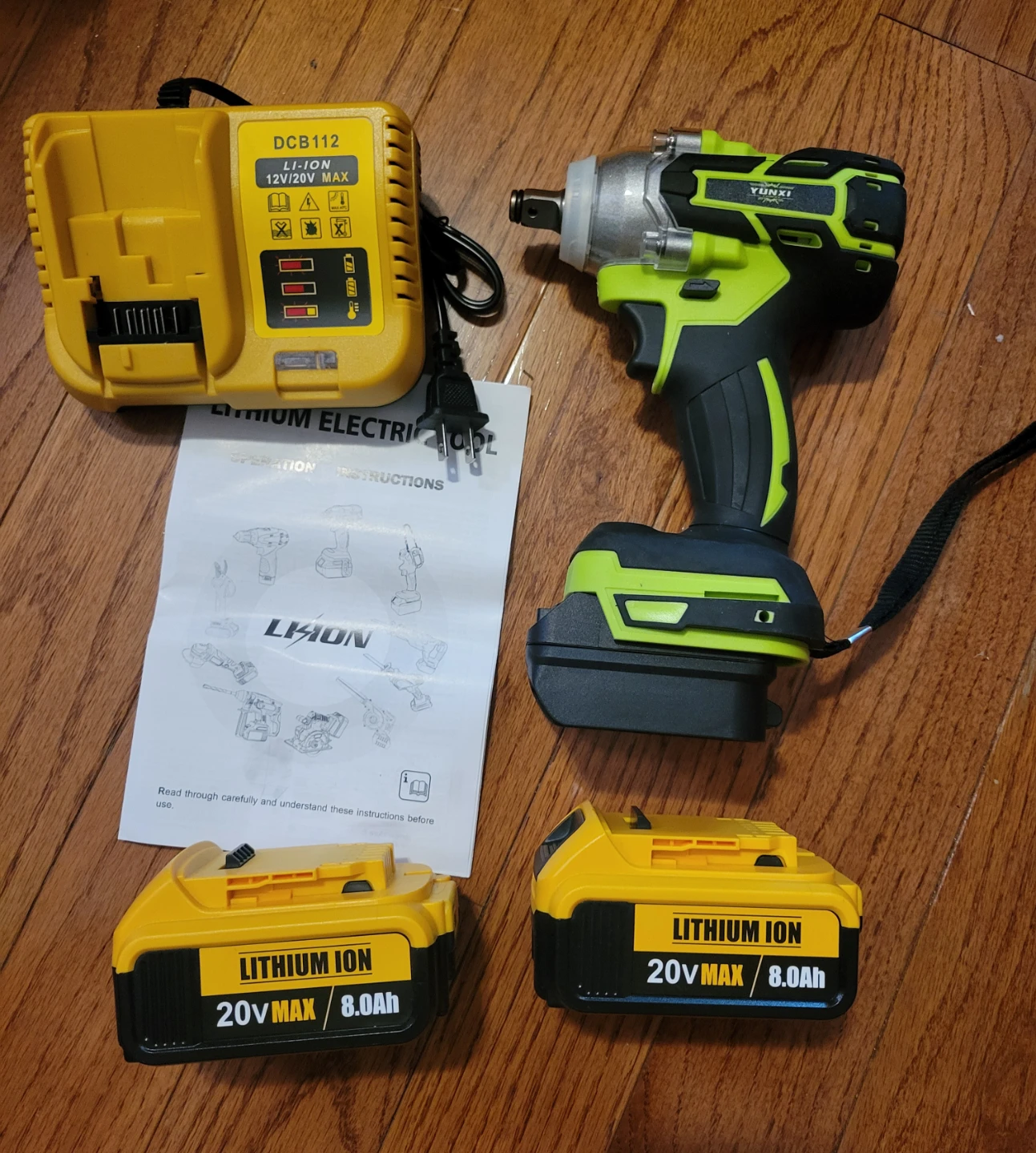 NEW YUNXI Impact Wrench with 2 batteries 8.0 Ah