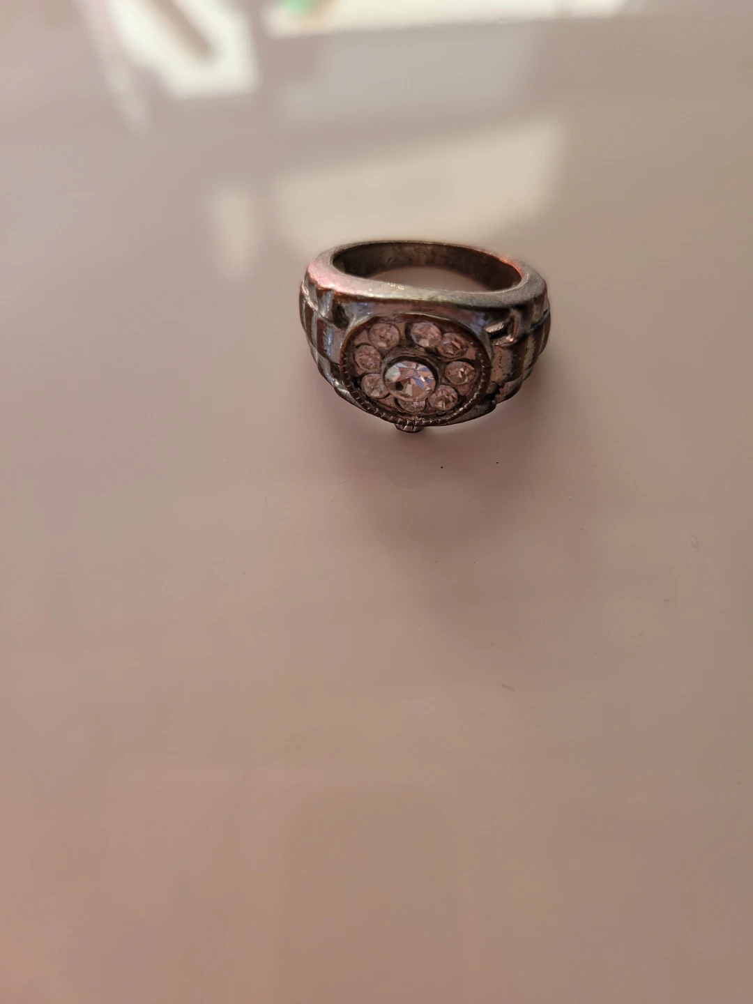 Rhinestone Accent Ring
