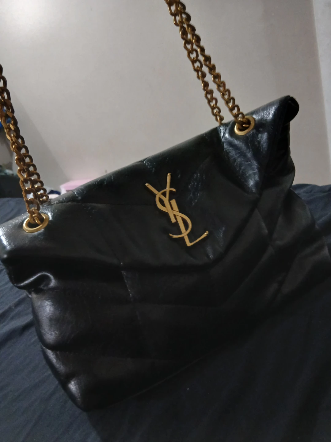 Black soft leather bag