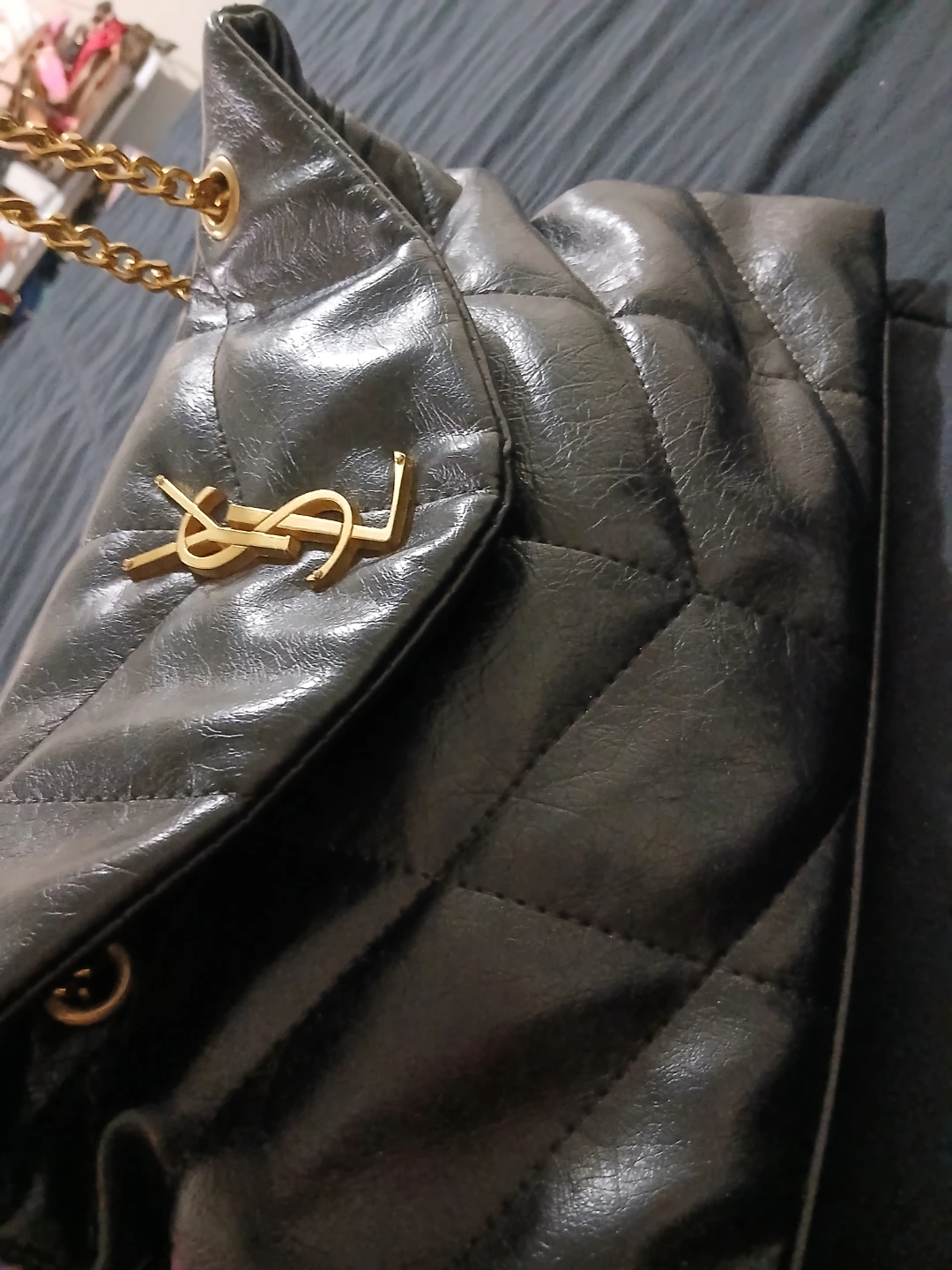 Black soft leather bag - photo 2