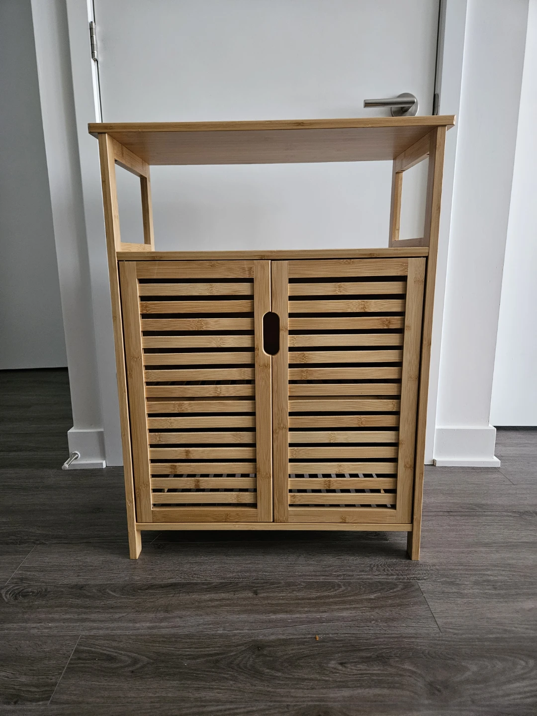 Bamboo Storage Cabinet with Shelves