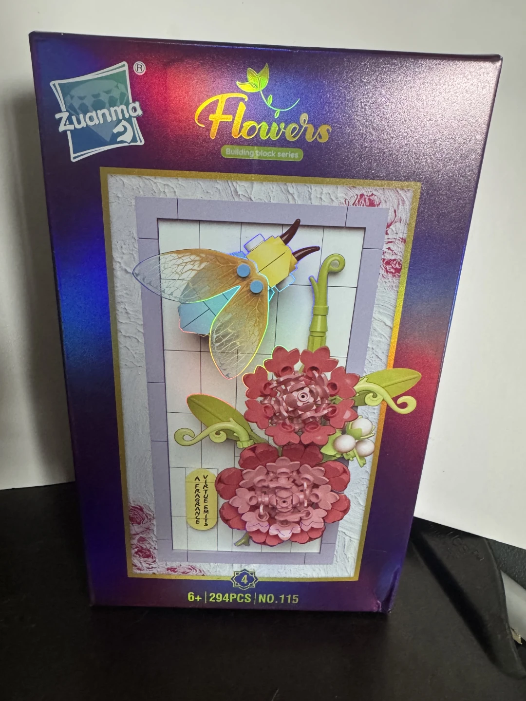 Lego compatible flowers plus insect wall art. New. - photo 5
