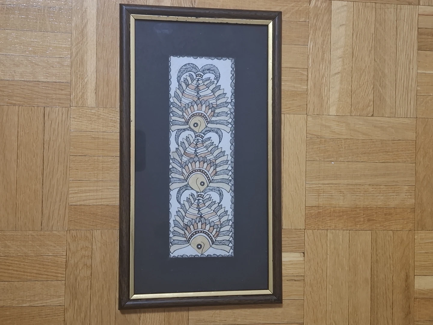 Framed Art Print with Fish Design