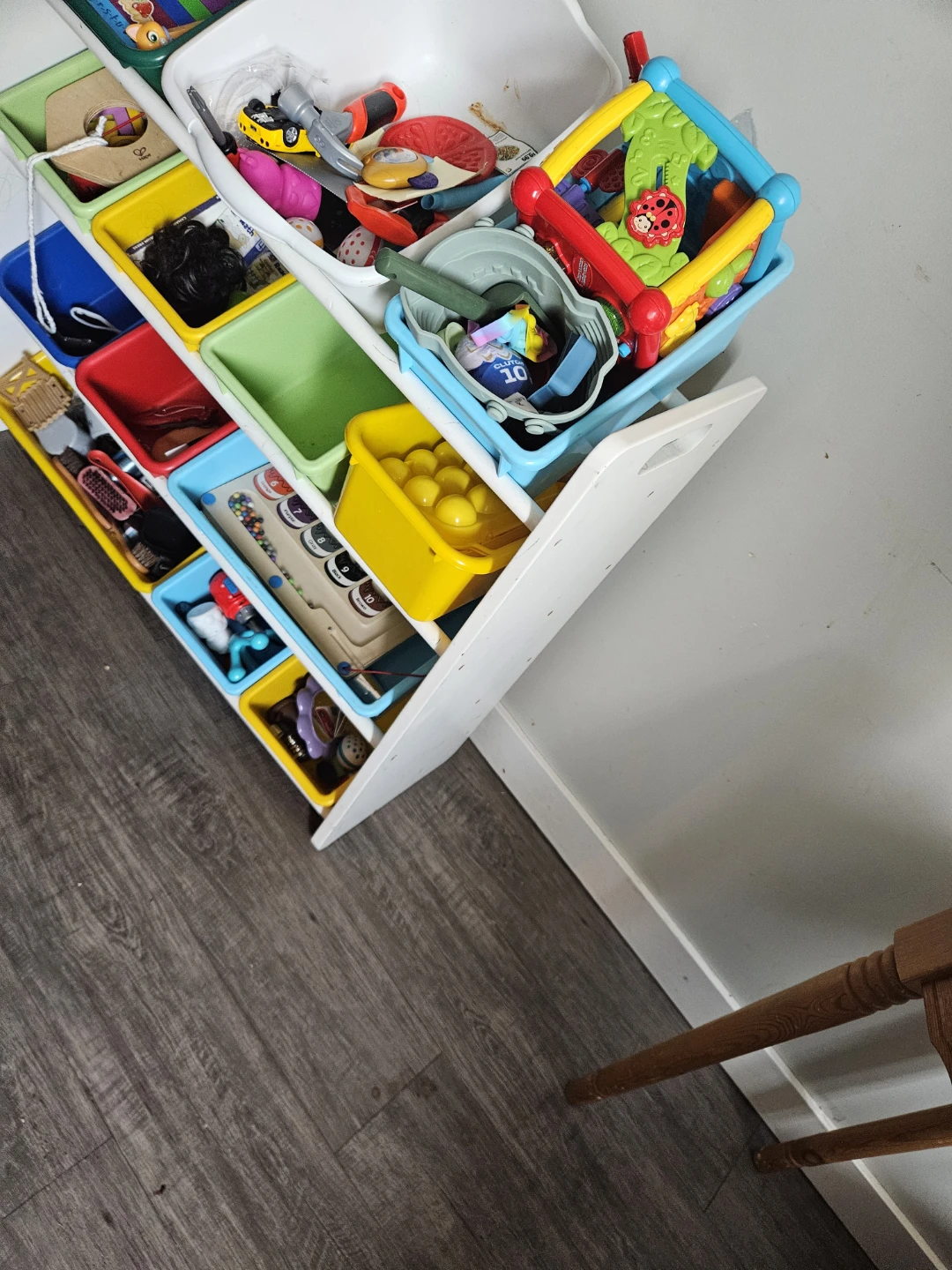 White Toy Storage Organizer with Bins - photo 2