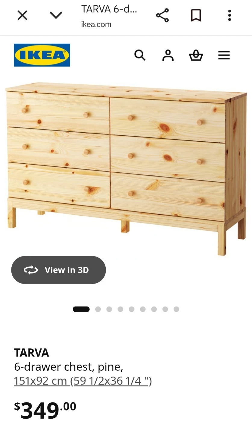 IKEA TARVA 6-drawer dresser - photo 2