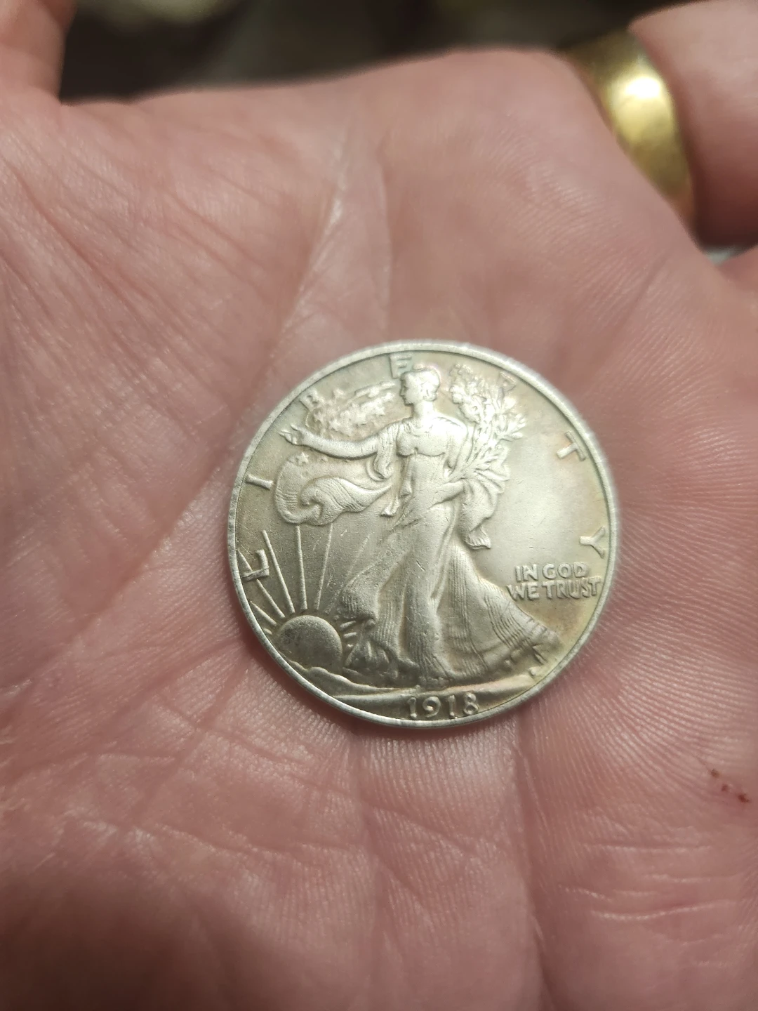 1918 Walking Liberty Half Dollar - photo 2