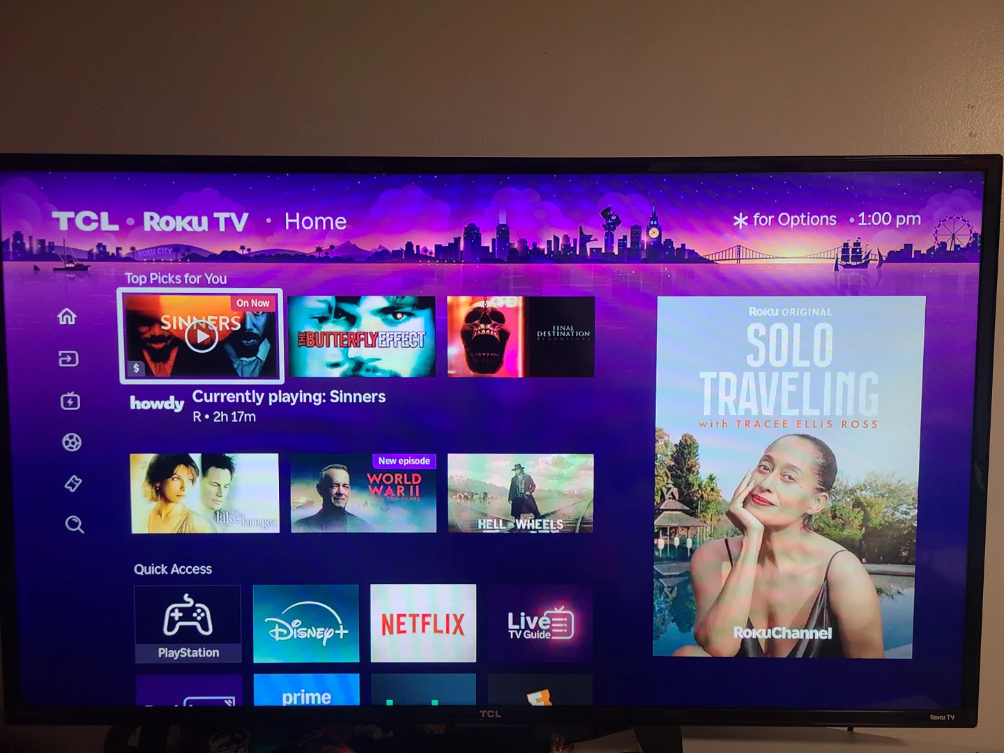 TCL Roku TV 55" Smart TV with the stands