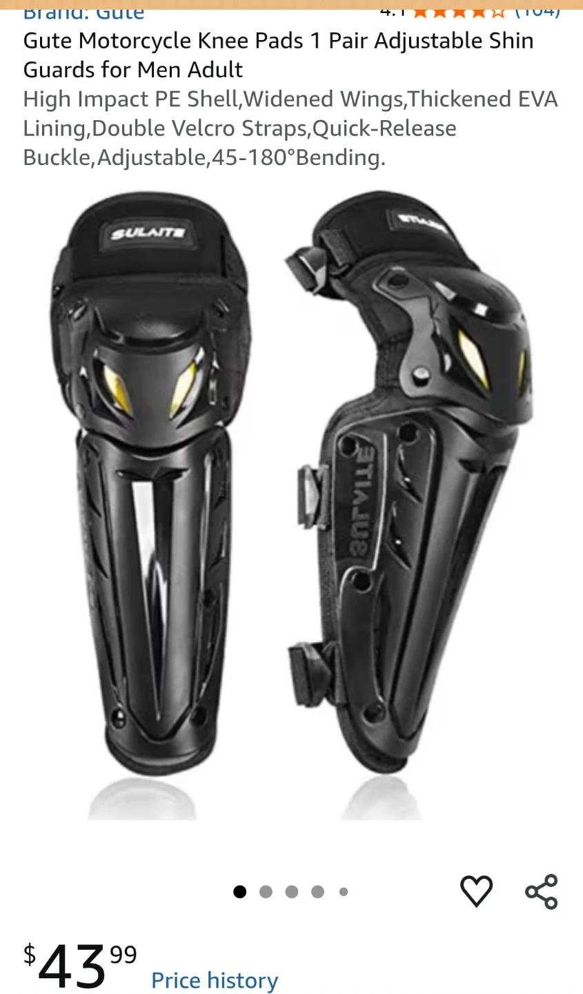 Motorcycle knee and shin pads