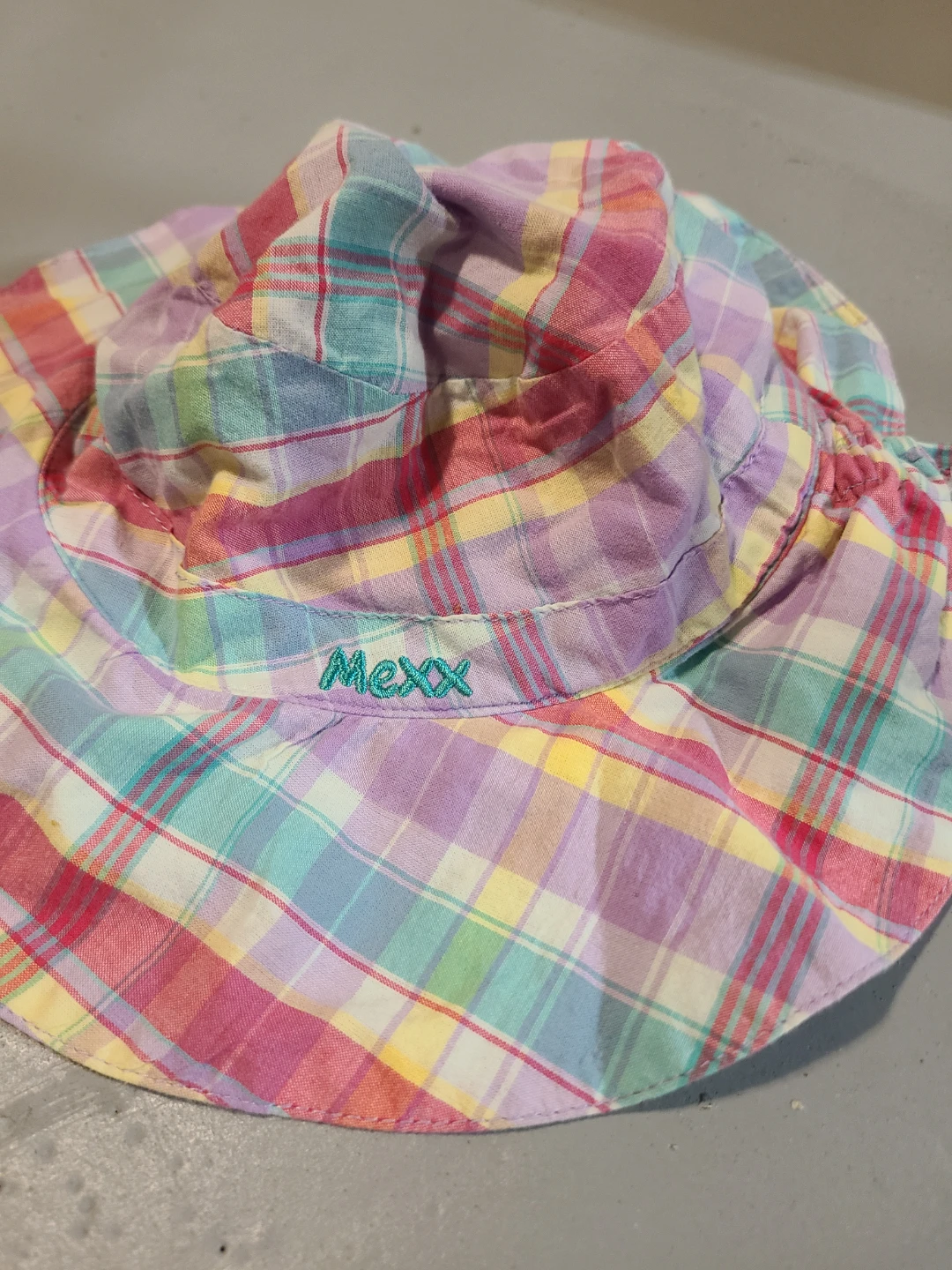 Mexx Plaid Sun Hat, 6-9 mos