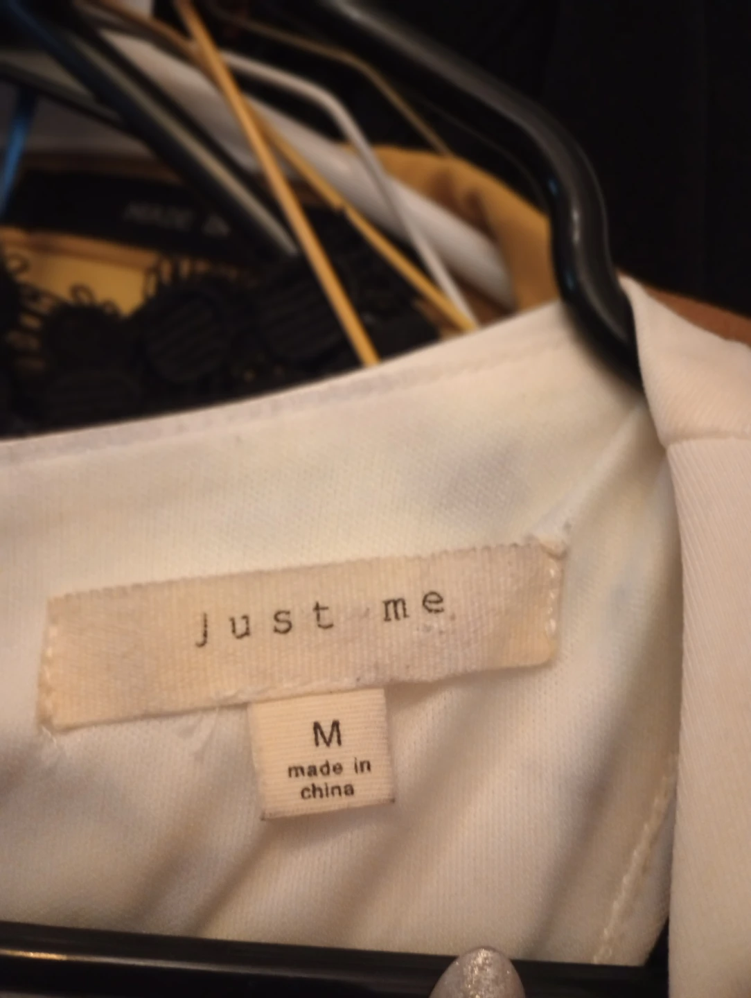 Just Me Black and White Rhinestone Dress Size M - photo 2