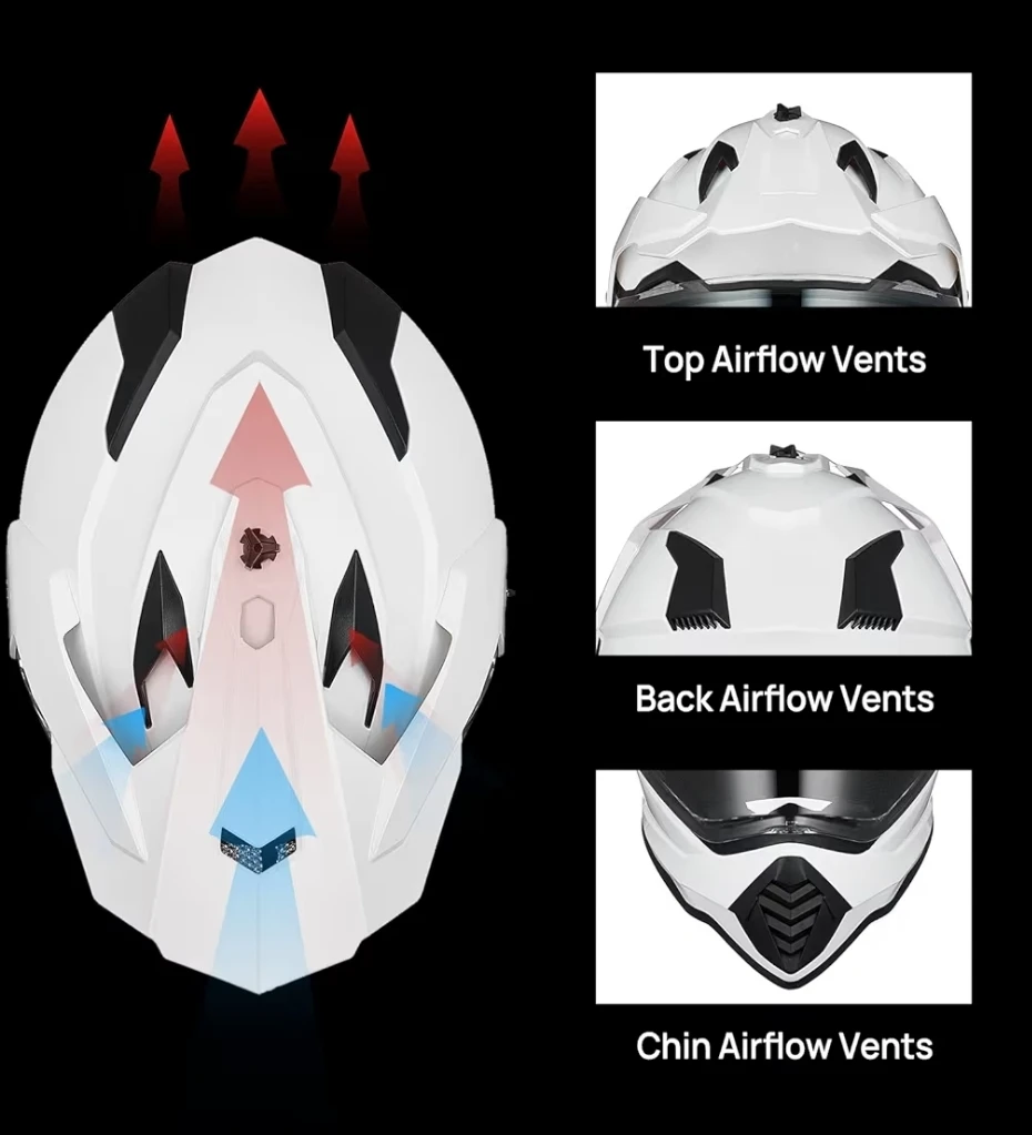ILM Dual Sport Adventure Motorcycle Helmet - photo 4