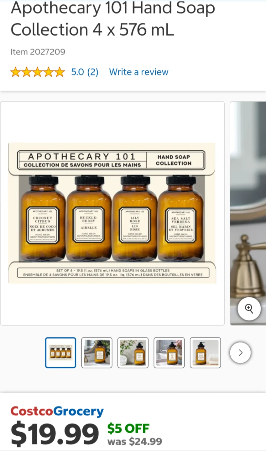 Apothecary 101 Coconut Citrus Hand Soap 576 mL - photo 3