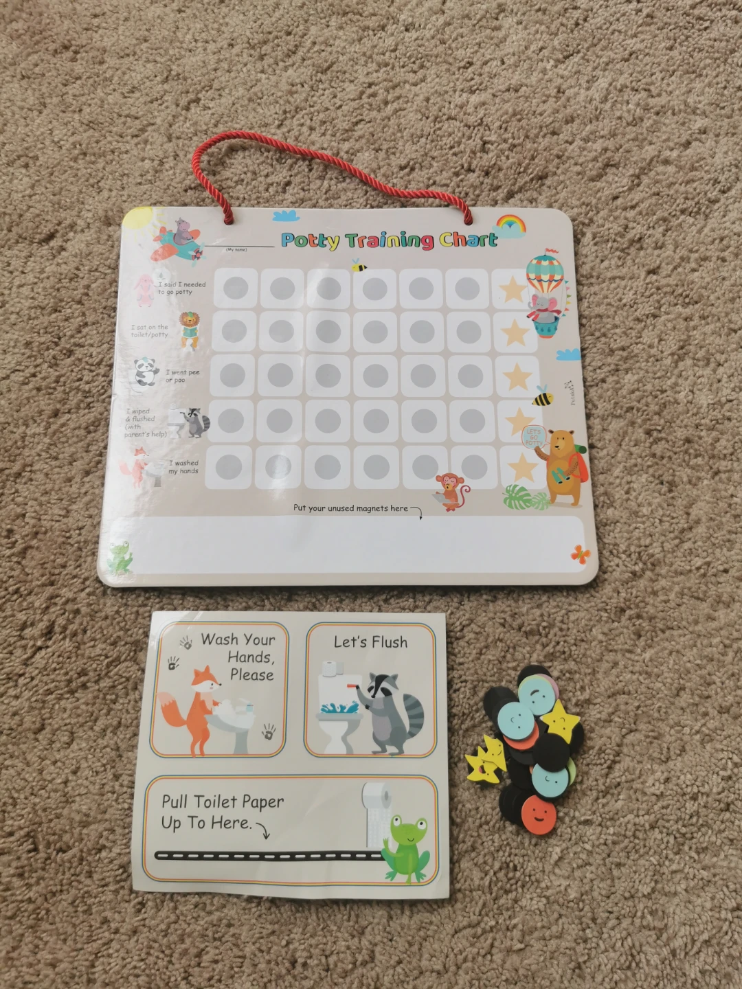 Potty Training Chart with Magnets