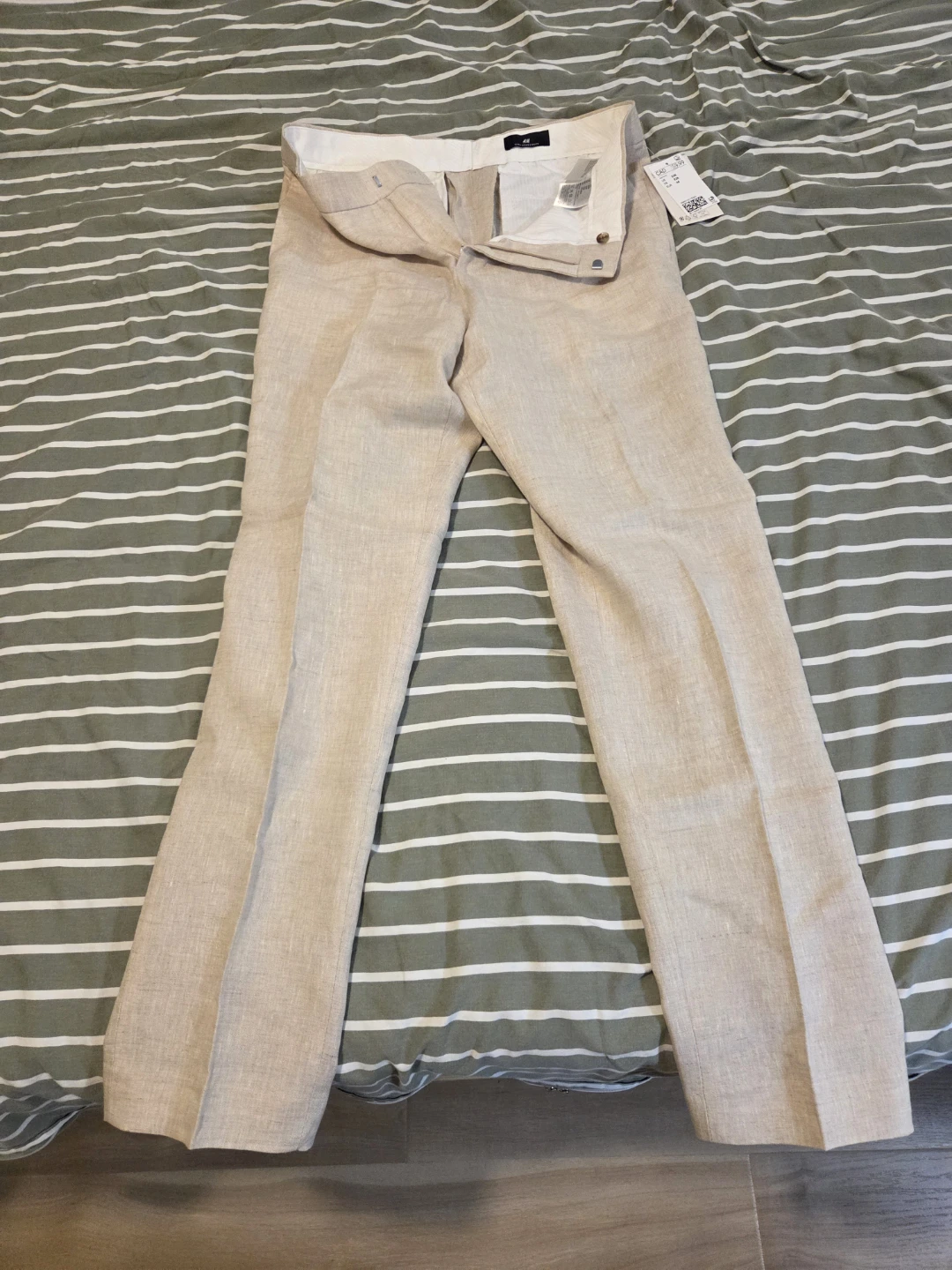Men's H&M Slim Fit Linen Blend Pants  New With Tags